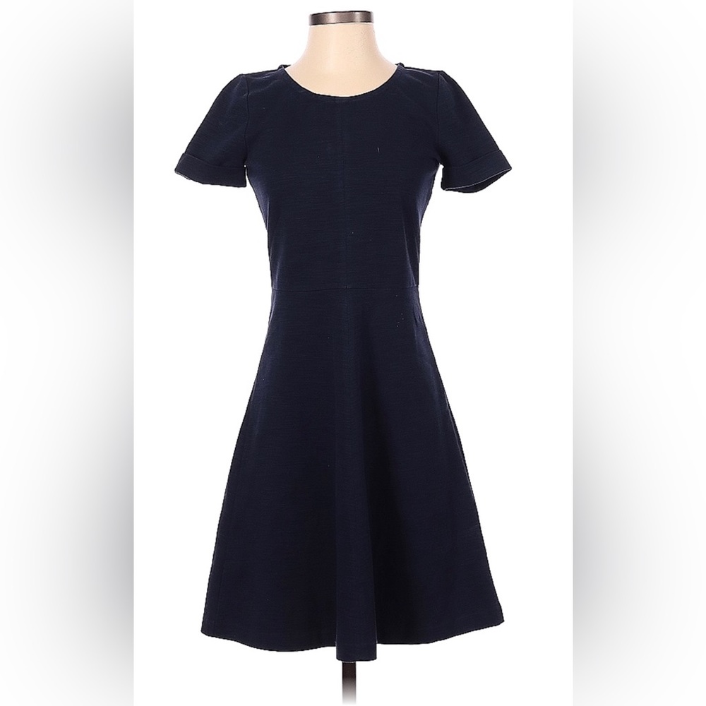 J. Crew Navy Midi Fit and Flare Dress NWOT